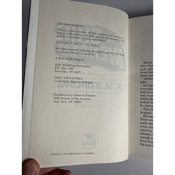 The Ship Avenged Stirling - 1st Edition 1st Printing 1997 Hardcover Dust Jacket - Picture 9 of 9